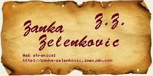 Žanka Zelenković vizit kartica